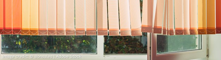 Colourful blinds, image credit (C) Bonsales | Adobe Stock